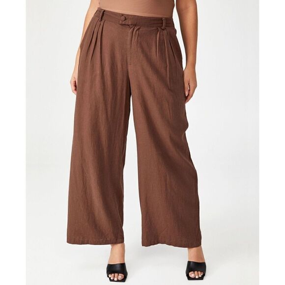 cotton:On 2052710-03 Women's Sz 14 Acorn Brown Trendy Curve Eve Pants - Picture 8 of 8